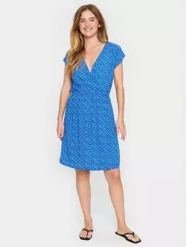 Платье edua ditsy с цветочным принтом длиной до колен Saint Tropez, синий/разноцветный