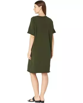 Платье Eileen Fisher Petite Crew Neck Dress In Organic Cotton French Terry, цвет Seaweed