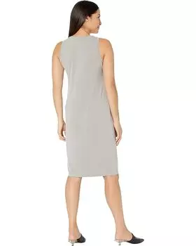 Платье Eileen Fisher Sandwashed Cupro Knit Crew Neck Tank Dress, цвет Smoke