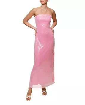 Платье Elena без бретелей с пайетками Hutch, розовый