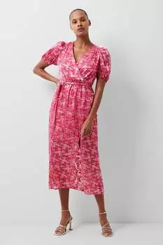 Платье Elianna с выгоревшим узором French Connection, розовый