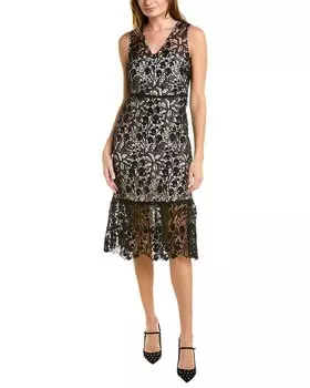 Платье Elie Tahari Lace Midi, черный