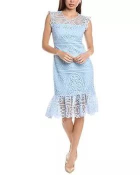 Платье Elie Tahari Mosaic Lace, синий
