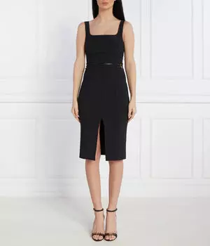 Платье Elisabetta Franchi с поясом, черный