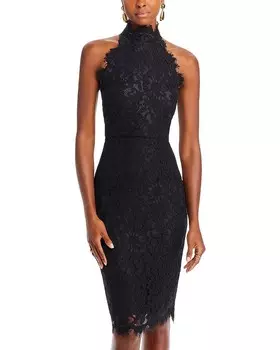 Платье Eliza J с воротником-стойкой и воротником-стойкой, черный