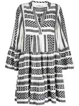 Платье Ella с графичным принтом Devotion, черный