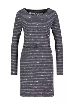 Платье EllinAK B с длинными рукавами ALIFE AND KICKIN, цвет Marine Melange