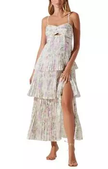 Платье Emmi в фиолетовую сетку с цветочным принтом ASTR