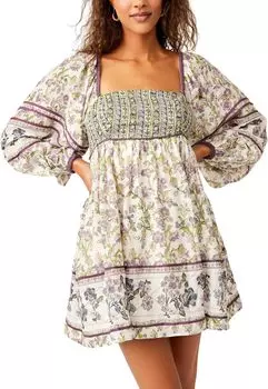 Платье Endless Afternoon Mini Free People, цвет Tea Combo