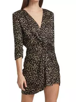 Платье erika с принтом и твист-акцентами BA&amp;SH Noir