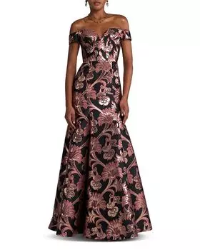 Платье Erto с открытыми плечами Etro, мультиколор