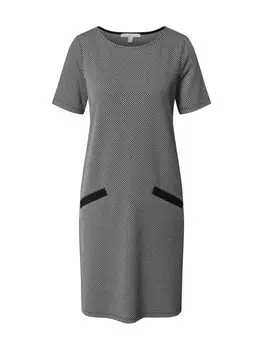 Платье Esprit, антрацит/белый