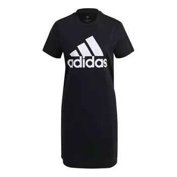 Платье Essentials Logo Dress Asia Sizing Adidas, черный