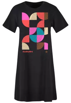 Платье F4NT4STIC Damen T Shirt Abstrakt Damen T Shirt, черный