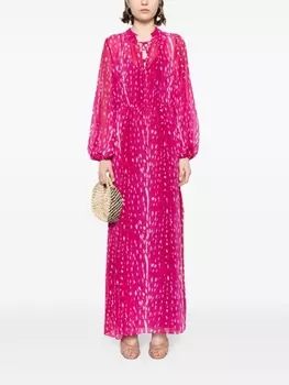 Платье Fabien с абстрактным принтом DVF Diane von Furstenberg, розовый