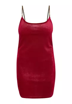 Платье faina Glitzerndes Mini Samt, цвет Weinrot