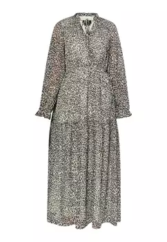 Платье faina Maxi Mit Leoprint, цвет Weiss Mehrfarbig
