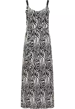 Платье faina Maxi Mit Zebra Print, черный