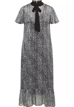Платье faina Midi Mit Leoprint, серый