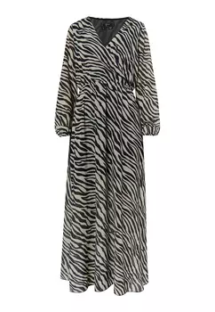 Платье faina Mit Zebra Print, белый черный