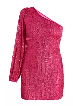 Платье faina One Shoulder Mini, розовый
