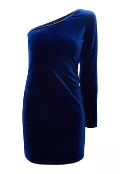 Платье faina One Shoulder Mini, синий