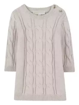 Платье фактурной вязки Michael Kors Kids, нейтральный