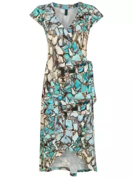 Платье Falco с запахом и принтом Lygia & Nanny, синий