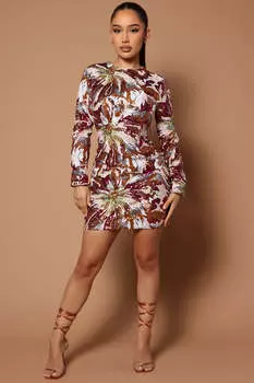 Платье Fashion Nova B28928, разноцветный