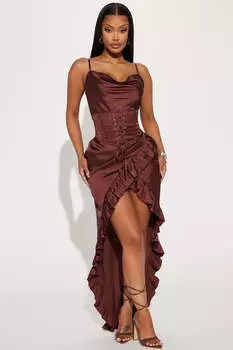 Платье Fashion Nova BD3338, шоколад