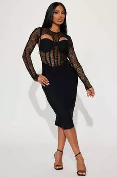 Платье Fashion Nova DXD221007, черный