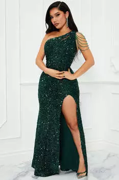 Платье Fashion Nova MF21303, изумрудный