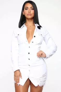 Платье Fashion Nova MS6695, белый