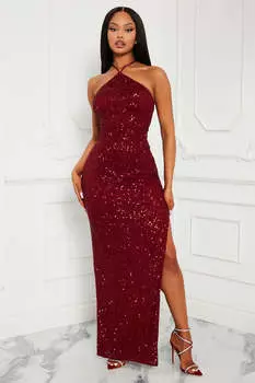 Платье Fashion Nova UN2132, вино