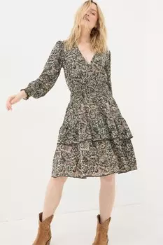 Платье Fatface Wild Paisley из джерси Fat Face, бежевый