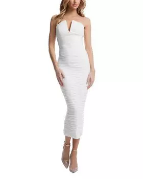 Платье Ferra с рюшами Dress the Population, слоновая кость/кремовый