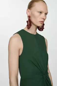 Платье Fertina с запахом Mango, зеленый