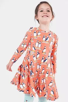 Платье фигуристки puffin sofia Frugi, розовый