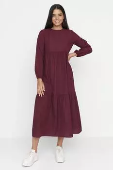 Платье - Фиолетовое - Фигуристка Trendyol Modest, фиолетовый