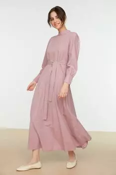 Платье - Фиолетовый - А-силуэт Trendyol Modest, фиолетовый