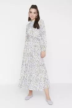 Платье - Фиолетовый - А-силуэт Trendyol Modest, фиолетовый