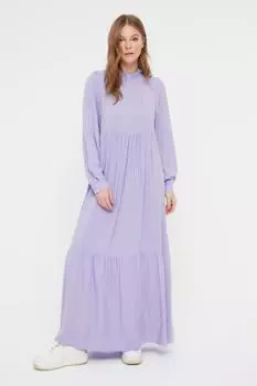 Платье - Фиолетовый - А-силуэт Trendyol Modest, фиолетовый