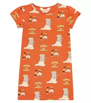 Платье flamingo из хлопкового джерси The Animals Observatory, коричневый