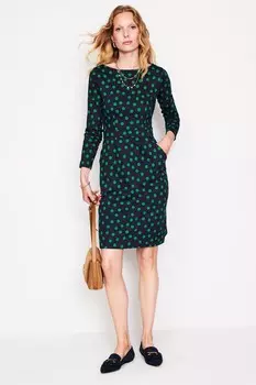 Платье Florrie с длинными рукавами Boden, синий