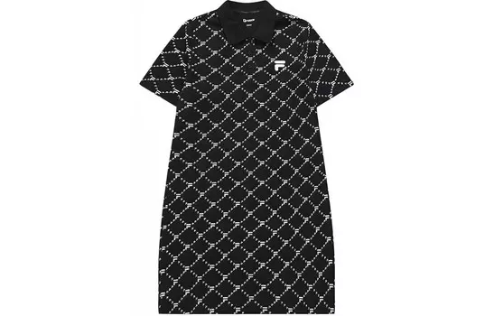 Платье FOB Series с короткими рукавами женское, цвет черный как смоль Fila Fusion