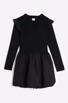 Платье фонарик для девочек River Island, черный
