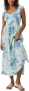 Платье Forget Me Not Midi Free People, цвет Lemon Combo Cameo