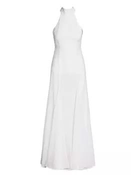 Платье Fortaleza с вырезом халтер Galvan, белый