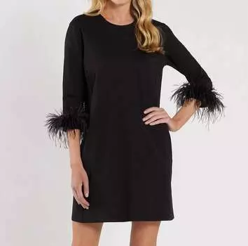 Платье Franca с черными перьями JUDE CONNALLY