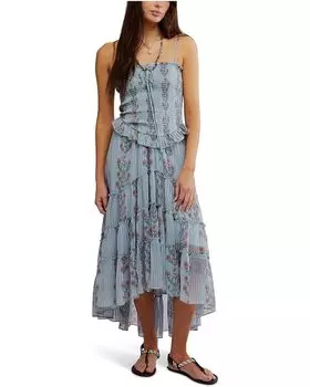 Платье Free People Alejandra Midi Dress, цвет Soft Blue Combo